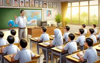 ilustrasi suasana belajar dikelas