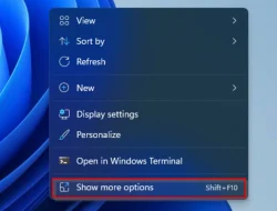 Cara Menonaktifkan Show More Options di Windows 11