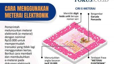Cara Beli Meterai Elektronik dan Menggunkannya