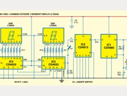 Skema Rangkaian Stopwatch Sederhana