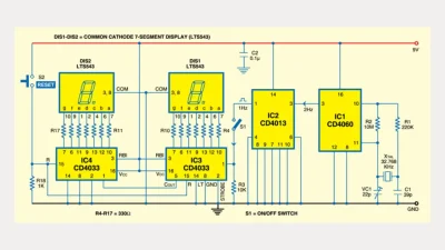 Skema Rangkaian Stopwatch Sederhana