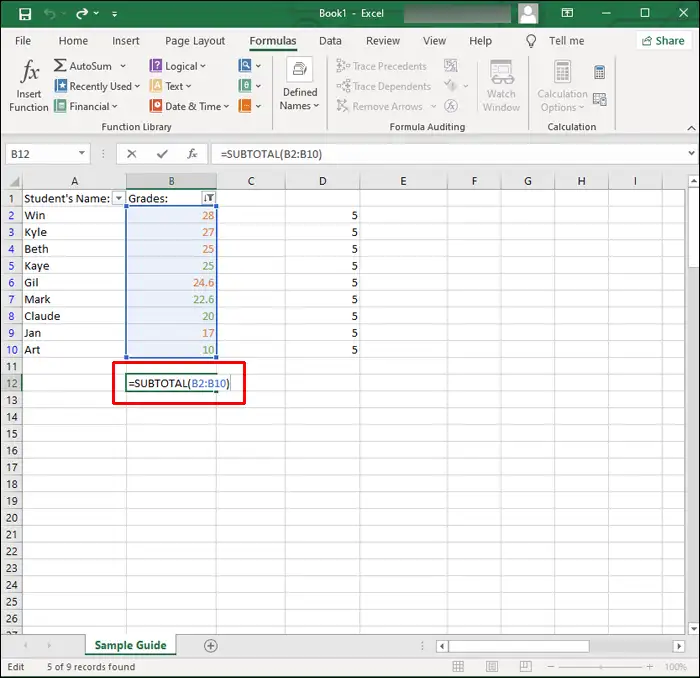 Cara Menghitung Sel dengan Teks Berwarna di Excel
